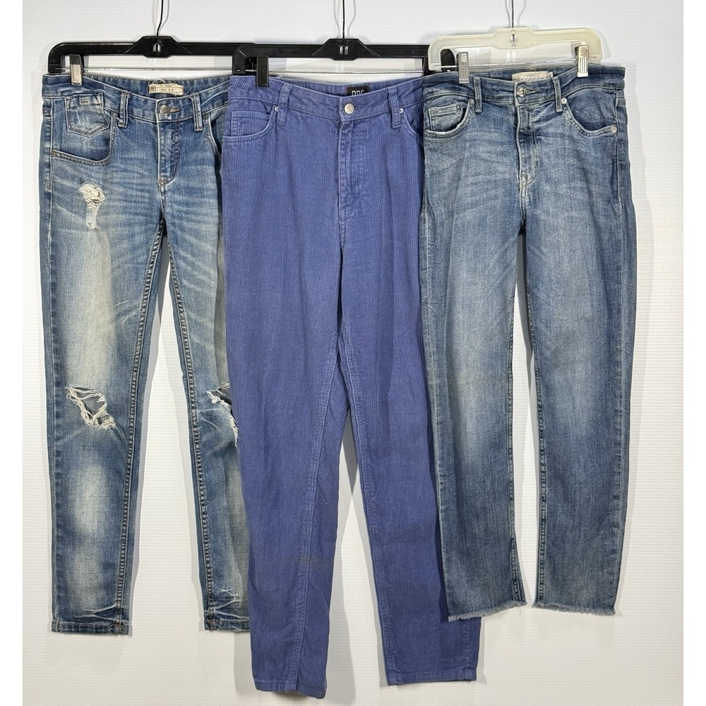 Womens Jeans Bundle/Lot - 3 Pcs Size 27 - Free People BDG LOGG Y2K Distressed